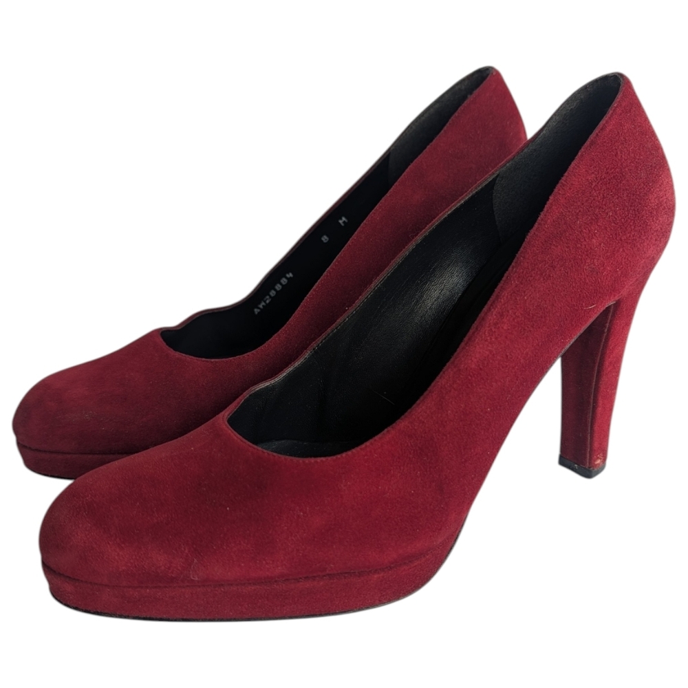 Stuart Weitzman Burgundy Suede Heels Size 8